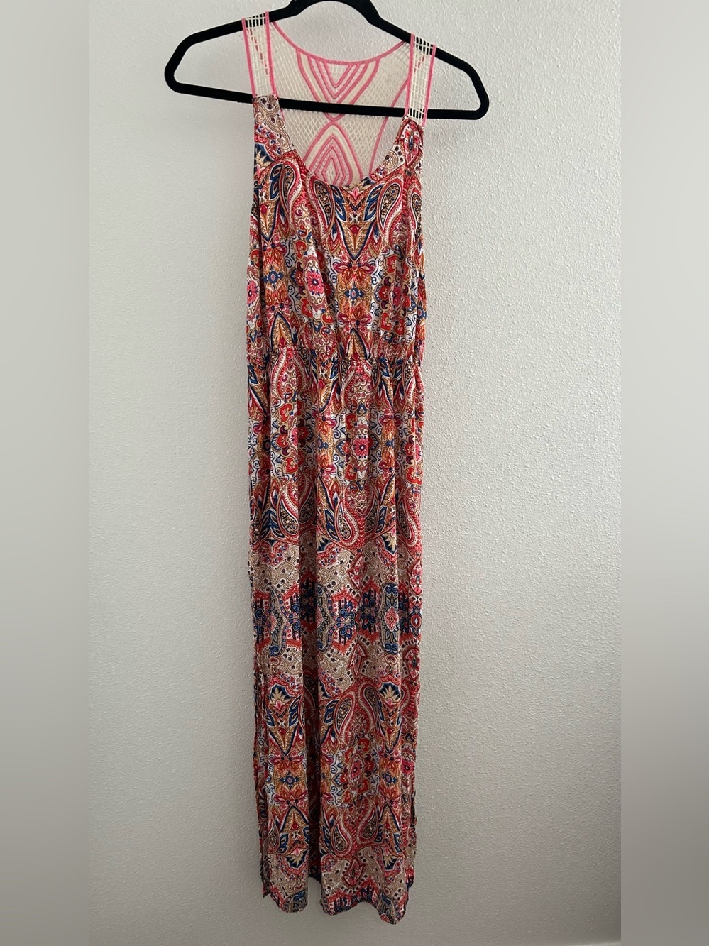 No Boundaries Pink Multi-Print Maxi Dress